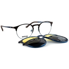 Изображение товара Медицинская оправа INVU M7200B коричневая металлик для мужчин