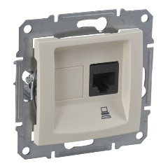 Изображение товара Розетка SCHNEIDER ELECTRIC Sedna RJ45 кат. 5e беж., SDN4300147