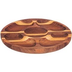 Изображение товара Менажница 5 секций AGNESS акация, 28х28х2,5 см