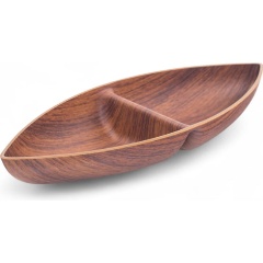 Изображение товара Менажница ATTRIBUTE MADERA NOCHE 2 секции, лодочка, пластик (APM237)