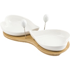 Изображение товара Менажница Nouvelle "Naturel" 2-х секционная с вилками, 2632016