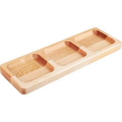 Изображение товара Менажница FACKELMANN ECO 76114 из натурального дерева, 3 секции, 30х10х1,8 см