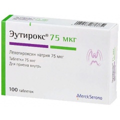 Изображение товара Лекарственное средство Эутирокс таб. 75мкг №100 (MERCK)