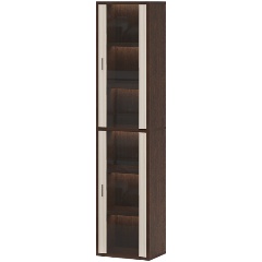 Изображение товара Стеллаж МЭРДЭС СУ(ш1в2)+2ФС ВК венге/карамель ДОМИНО 50x34x216 см