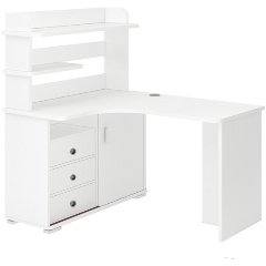 Изображение товара Компьютерный стол МЭРДЭС СР-145 БЕ-ПРАВ НОВ белый угловой с надстройкой