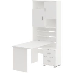 Изображение товара Компьютерный стол МЭРДЭС СР-720/140 БЕ-ПРАВ белый жемчуг, просторный рабочий стол