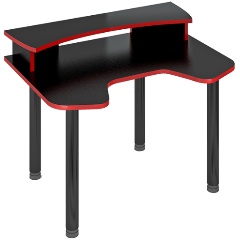 Изображение товара Стол компьютерный МЭРДЭС СКЛ-Игр120МО Ч Черный с надстрой