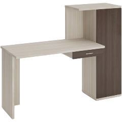 Изображение товара Стол компьютерный МЭРДЭС СКЛ-ПРЯМ120+ШК КШ карамель/шамони-Ч