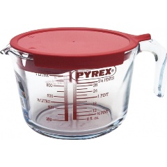 Изображение товара Мерный кувшин PYREX 1л с крышкой и шкалами для точных измерений