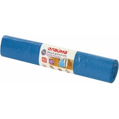 Изображение товара Мешки для мусора Лайма (60 л/20 шт., синие, особо прочные)