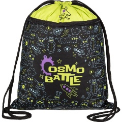 Изображение товара Мешок для обуви Комус Класс Cosmo Battle 360х470 мм черный с карманом МО-26-2