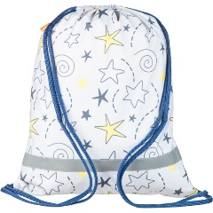 Изображение товара Мешок для обуви Комус Класс Серый со звездами 360x470 мм МО-26-1с
