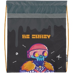 Изображение товара Мешок для обуви Schoolformat СКЕЛЕТОНЫ 1 отделение 42х34 серый