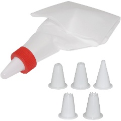Изображение товара Кондитерский мешок МУЛЬТИДОМ JH80-1 300 мл с 6 насадками набор 7 предметов