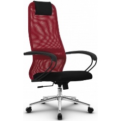 Изображение товара Кресло руководителя МЕТТА SU-BK130-8, Красный крестовина Ch-3