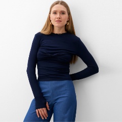 Изображение товара Лонгслив MINAKU: Casual Collection 10243586 женский, цвет темно-синий, размер 50