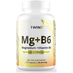 Изображение товара БАД 1WIN Магний + Витамин В6 120 капсул