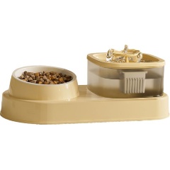 Изображение товара Миска-поилка ZooWell Smart с фонтанчиком, керамическая, на подставке, для кошек и собак, бежевый/белый (WF11 ZooWell)