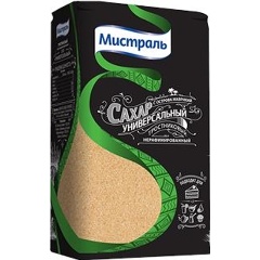 Изображение товара Сахар МИСТРАЛЬ коричневый Универсальный 900г