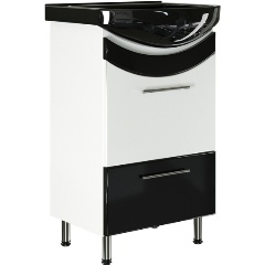 Изображение товара Тумба д/ванной MIXLINE "РАДУГА-52" черная под ум.Альфана-52 (Уценка), *522467 MIXLINE-У2