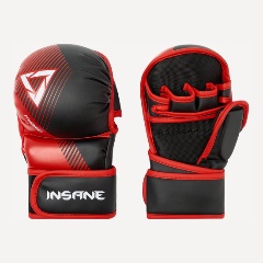 Изображение товара Перчатки MMA INSANE HYBRID IN24-MG100 красные размер M для смешанных единоборств