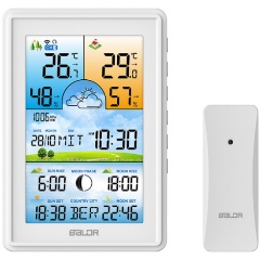 Изображение товара Многофункциональная беспроводная метеостанция BALDR B0360WST2H2PR-V2 белый, с цветным дисплеем