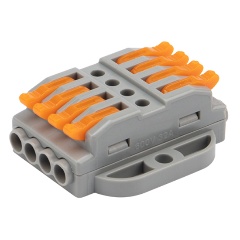 Изображение товара Многоразовые соединительные клеммы REXANT 4 полюса, 0.08-4 кв мм, 25 шт