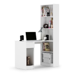Изображение товара Стол компьютерный MOBI со шкафом комбинированным Лайт 10.01 цвет белый гладкий (состоит из 2-х упаковок) комплект