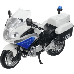 Изображение товара Модель пластиковая ТЕХНОПАРК Мотоцикл Полиция 17 см., 2001I101-R