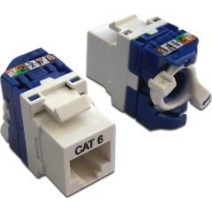 Изображение товара Модуль Keystone Tooless Lanmaster, RJ-45, кат.6, UTP, 180 градусов, белый (LAN-TK45U6/180-WH)