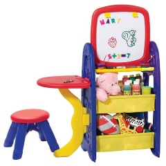 Изображение товара Детский мольберт GROWN UP 5038 с откидным столом и полками - безопасный и практичный набор для твор