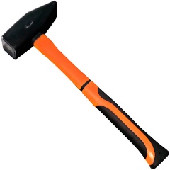 Изображение товара Молоток Вихрь 600гр квадратный боёк фиберглассовая ручка