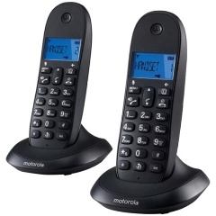 Изображение товара Радиотелефон Motorola DECT C1002CB+ черный с двумя трубками встроенной телефонной книгой