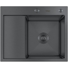 Изображение товара Мойка для кухни Hoffger 5848R BLACK (Чаша справа)