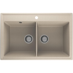 Изображение товара Кухонная мойка ULGRAN Quartz Ruma 780-03, двухчашевая, десерт