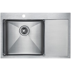 Изображение товара Кухонная мойка Paulmark ELDE AISI304 PM807851-BSL, брашированная нерж. сталь, левая, 780х510мм (Уценка - У1)