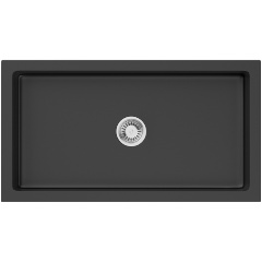 Изображение товара Мойка Omoikiri Mikura 83-BL Natceramic черная врезная кухонная прямоугольная