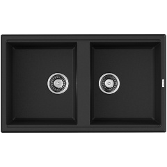 Изображение товара Мойка Omoikiri Tedori 86-2-BL Tetogranit/черный