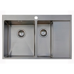 Изображение товара Кухонная мойка Seaman Eco Marino SMB-7851DRS.A нержавеющая сталь с дополнительной чашей