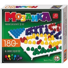 Изображение товара Мозаика ДЕСЯТОЕ КОРОЛЕВСТВО 00974 d10 180шт 6 цветов пластмассовая