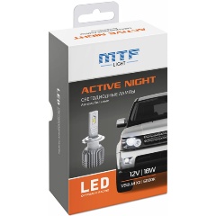 Изображение товара Светодиодные лампы MTF Light ACTIVE NIGHT H7 18W 1750lm 6000K комплект