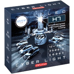 Изображение товара Светодиодные лампы MTF Light серия CYBER LIGHT MINI H7/18, 12V, 40W, 3750LM, 6000K, кулер, к-т.