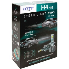 Изображение товара Светодиодные лампы MTF Light, серия CYBER LIGHT PRO, H4/H19, 12V, 65W, 6500lm, 6000K, кулер, комплект.