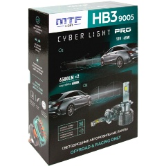 Изображение товара Светодиодные лампы MTF Light, серия CYBER LIGHT PRO, HB3(9005), 12V, 65W, 6500lm, 6000K, кулер, комплект