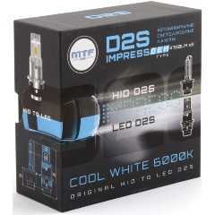 Изображение товара Светодиодные лампы MTF Light серия IMPRESS OEM LED D2S, 35W, 4750LM, 6000K, штатный размер, к-кт.