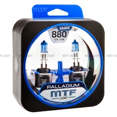 Изображение товара Галогенные автолампы MTF Light PALLADIUM Н27(880), 12V, 55W, комплект 2 шт.