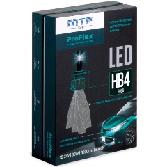 Изображение товара Светодиодные лампы MTF LIGHT серия ProFLEX HB4(9006), 6000K, 3000lm, 12-24V, 30W, NO FAN, 2шт., компл.
