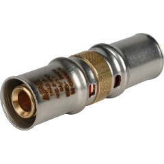 Изображение товара Муфта соединительная STOUT равнопроходная 16х16 для металлопластиковых труб прессовой