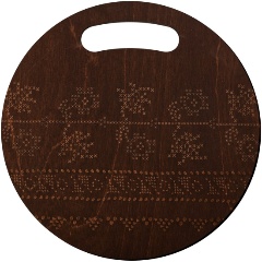 Изображение товара Доска разделочная Вышивка крестиком МУЛЬТИДОМ 25см из дерева для кухни