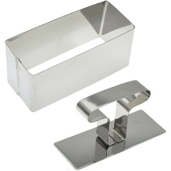 Изображение товара Кулинарная форма с крышкой-прессом МУЛЬТИДОМ нержавеющая сталь, 10х5х5см